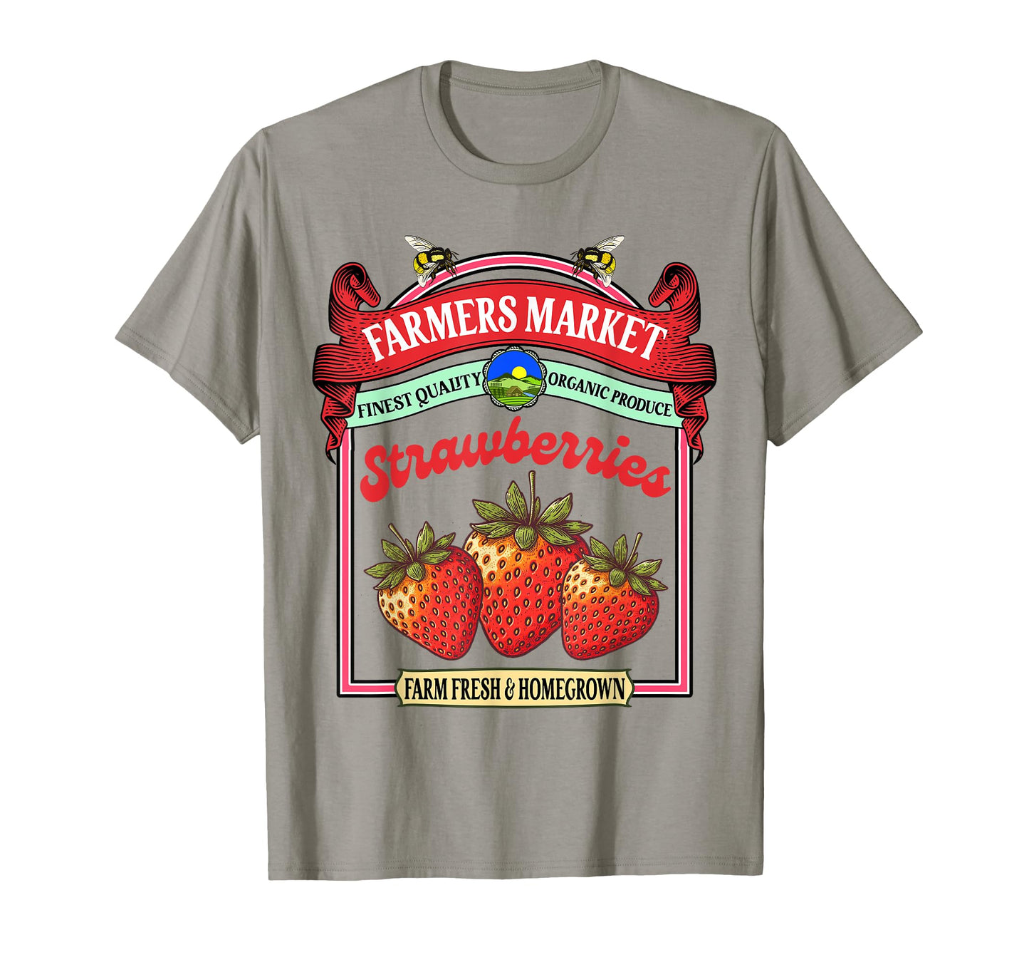 Farmers Market Fresh Gardening Pick Your Own Strawberries T-Shirt