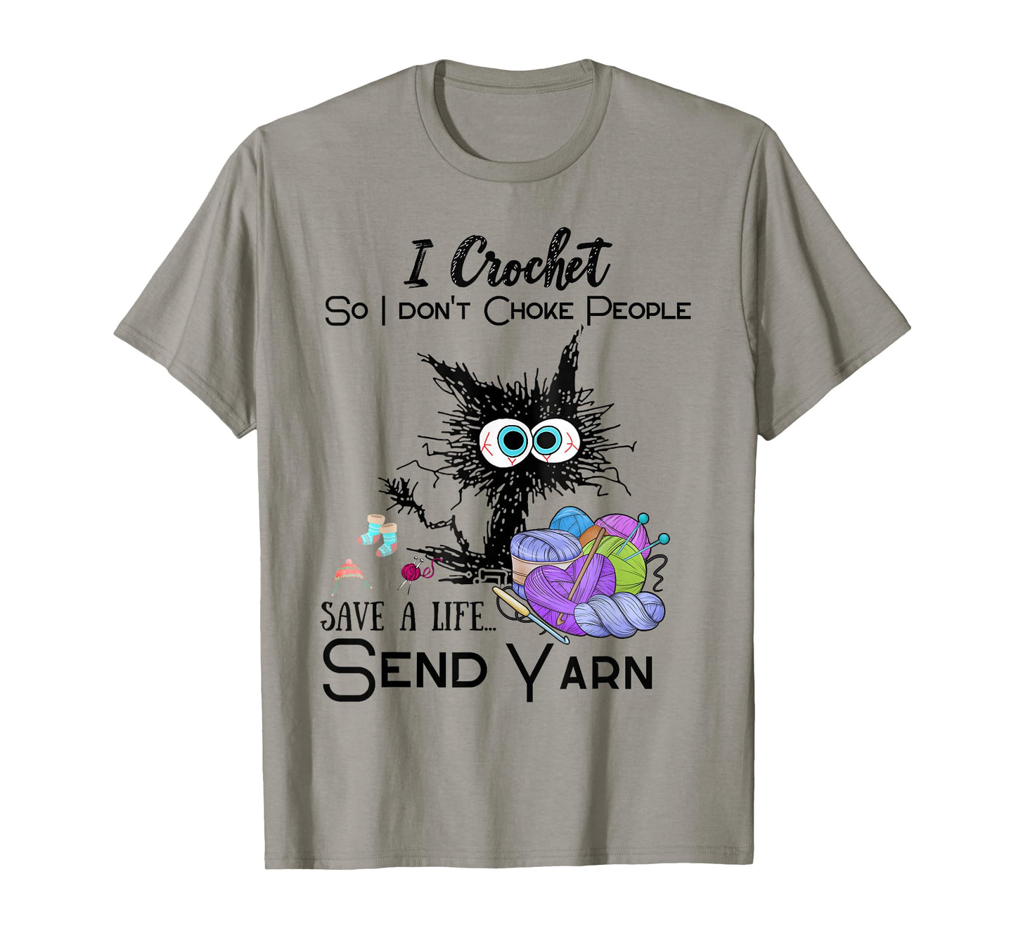 Crochet Save a Life Yarn Funny Design for Crafters T-Shirt