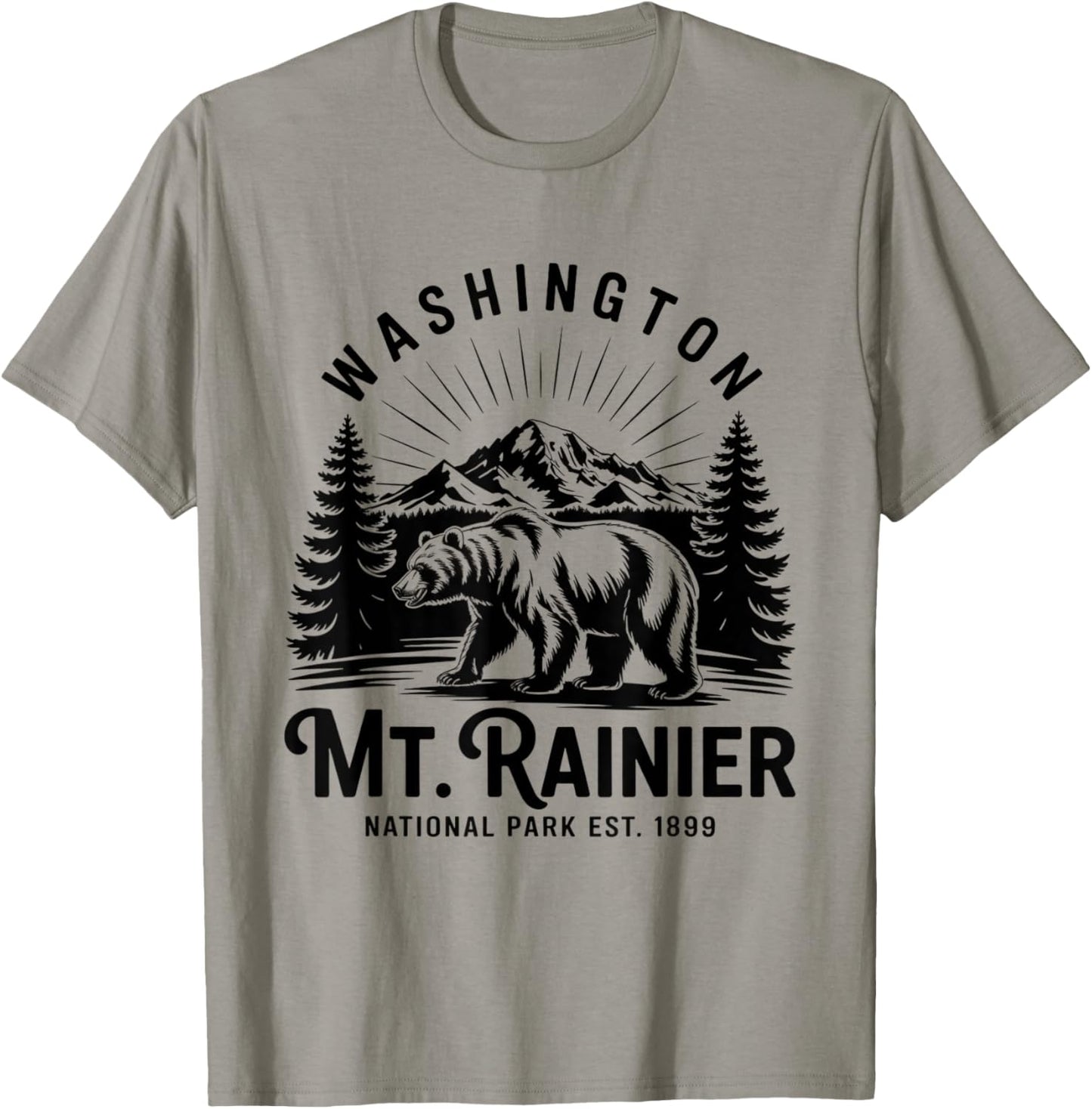 Mt. Rainier National Park Washington PNW Vintage Mountain T-Shirt