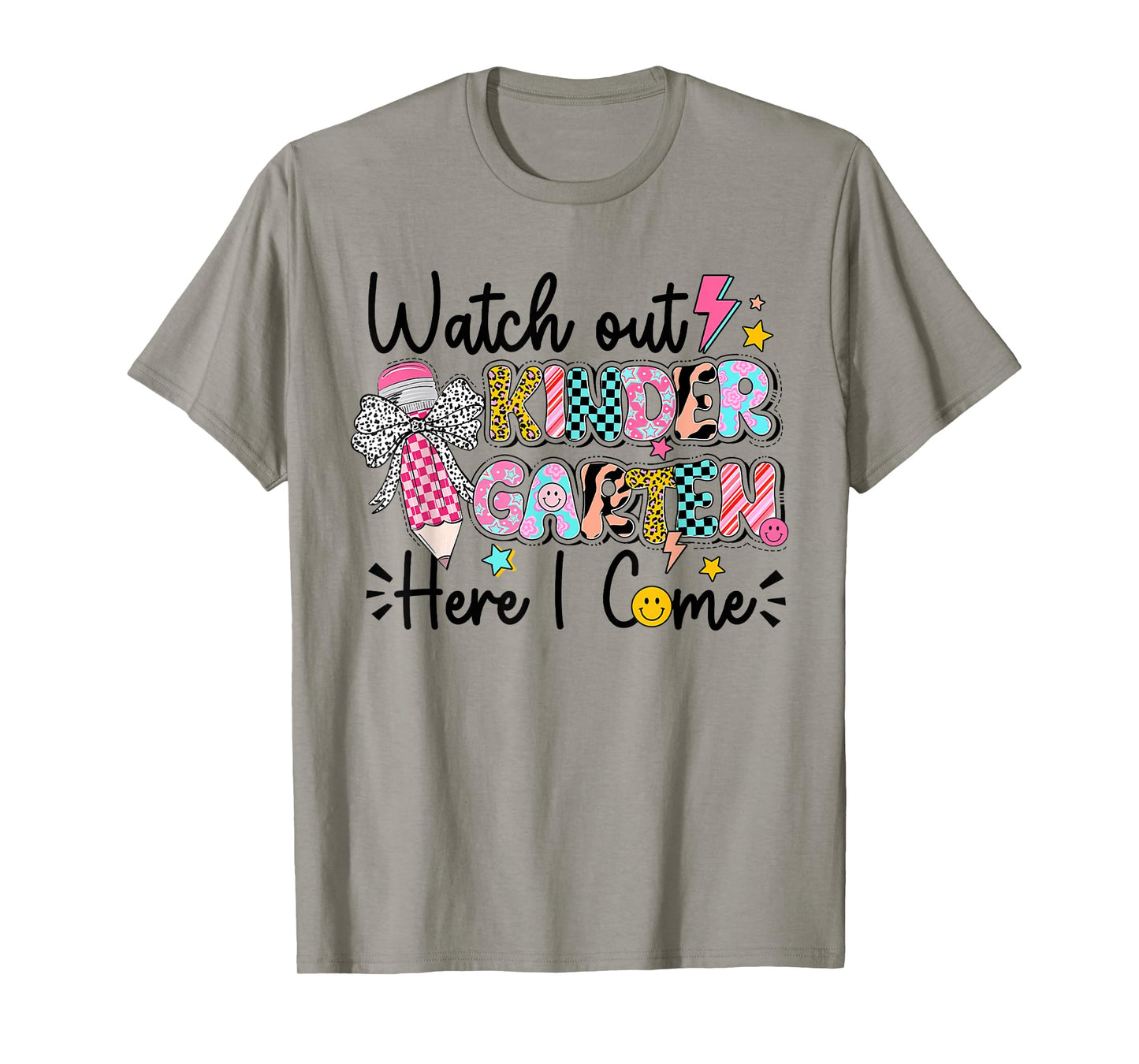Kids Watch Out Kindergarten Here I Come First Day Of School T-Shirt