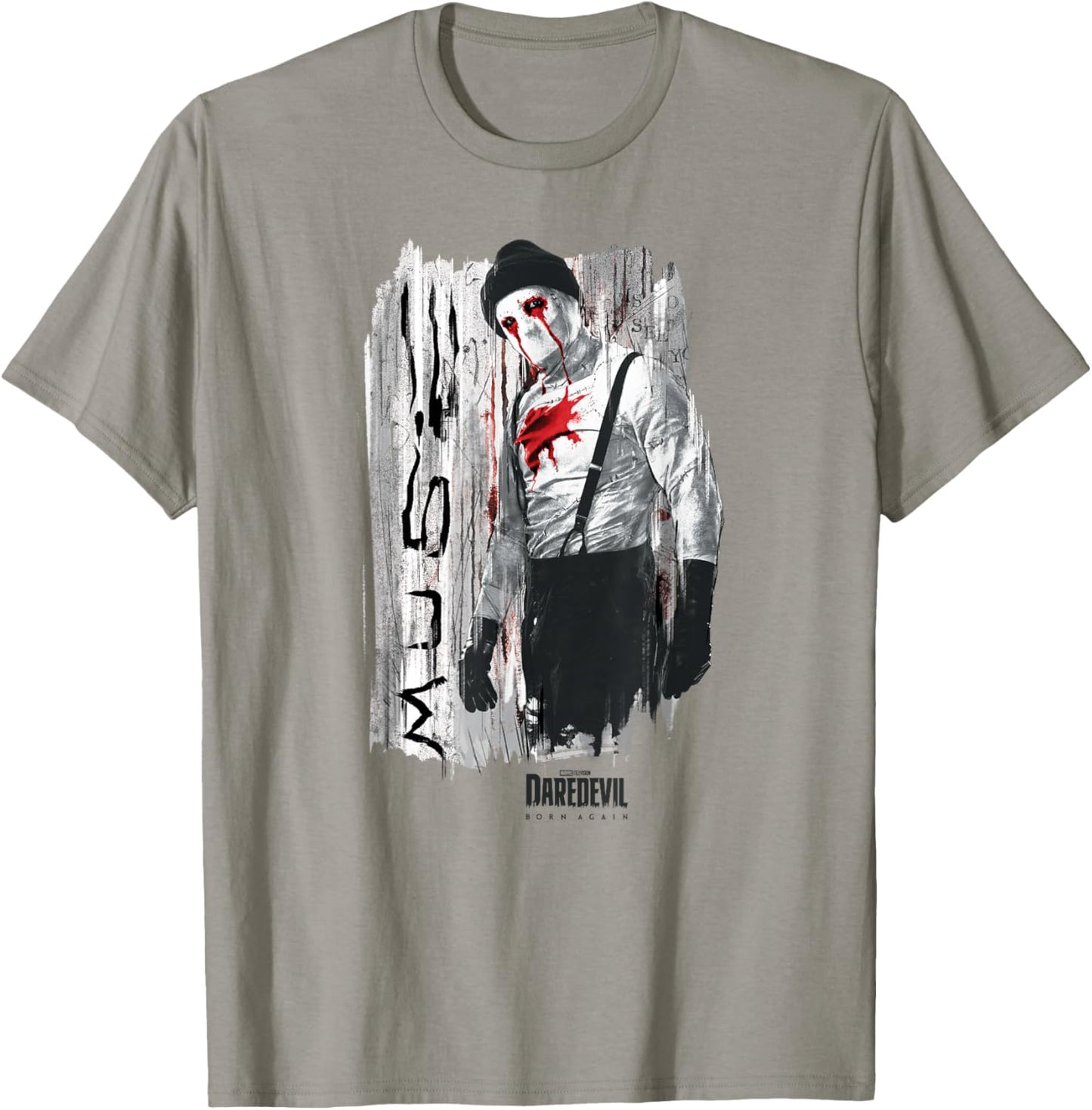 Marvel Daredevil Born Again Muse Distressed Sketch Logo T-Shirt