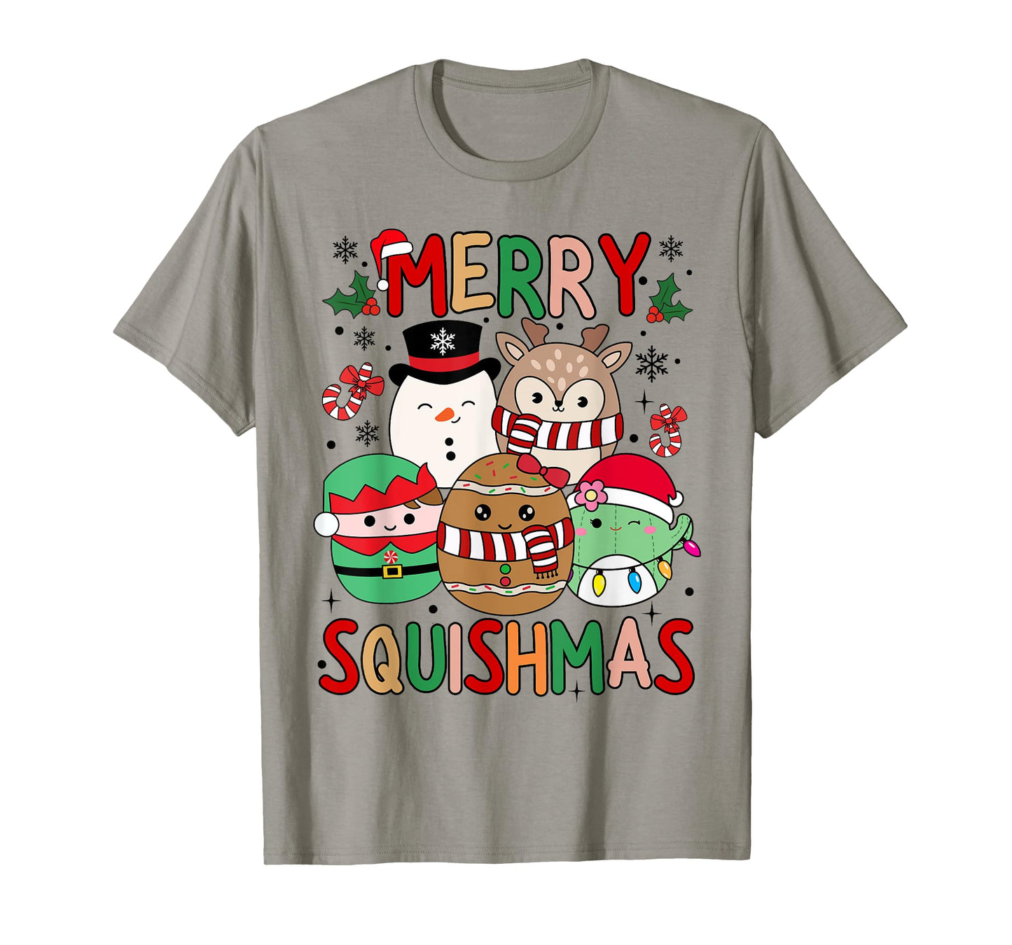 Squish Squad Merry Christmas Gifts Cute for Kids Woman T-Shirt