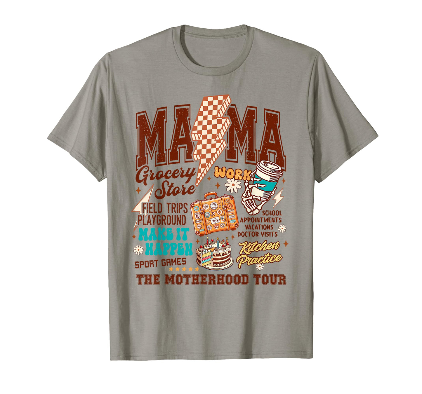 Mom Life Motherโs Day Coffee Lover Mama The Motherhood Tour T-Shirt