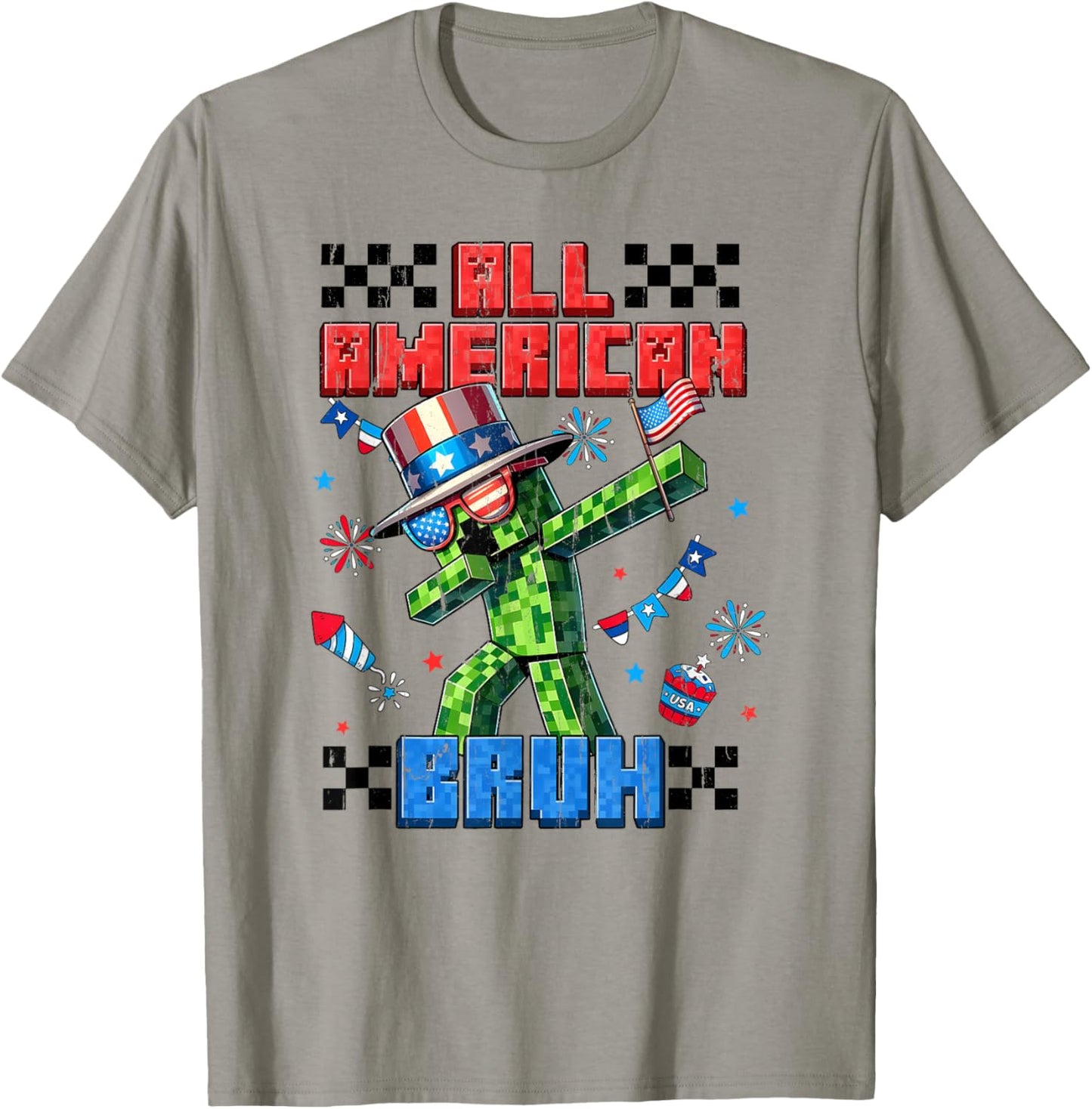 All America Bruh, 4th Of July, 4th Of July Gamer T-Shirt