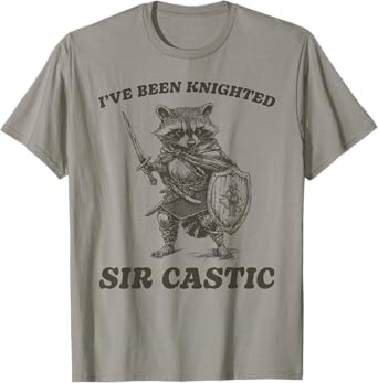 Funny Raccoon Sarcastic Sir Castic T-Shirt