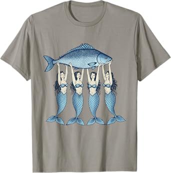 Sardines Tinned Fish Mermaid Summer Coastal Fisherman Women T-Shirt