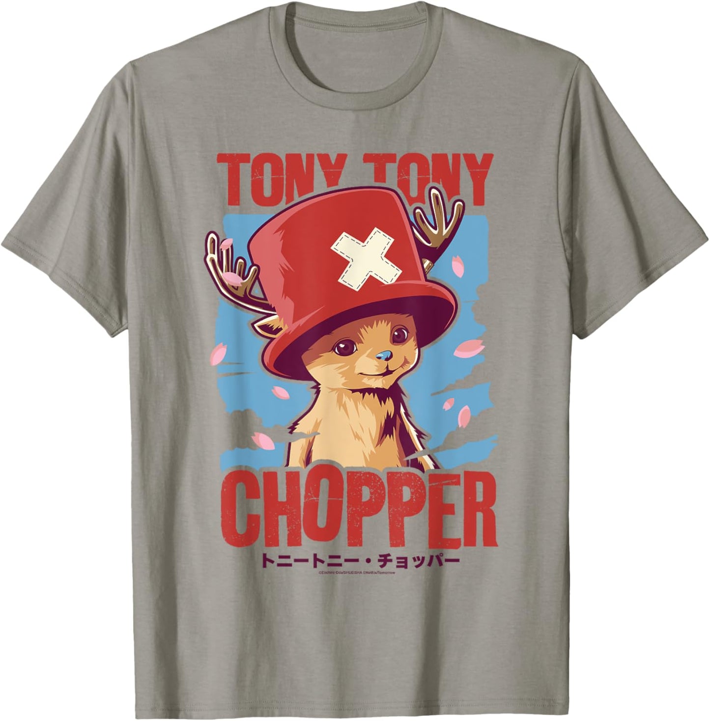 One Piece Tony Tony Chopper Distressed Kanji Poster T-Shirt