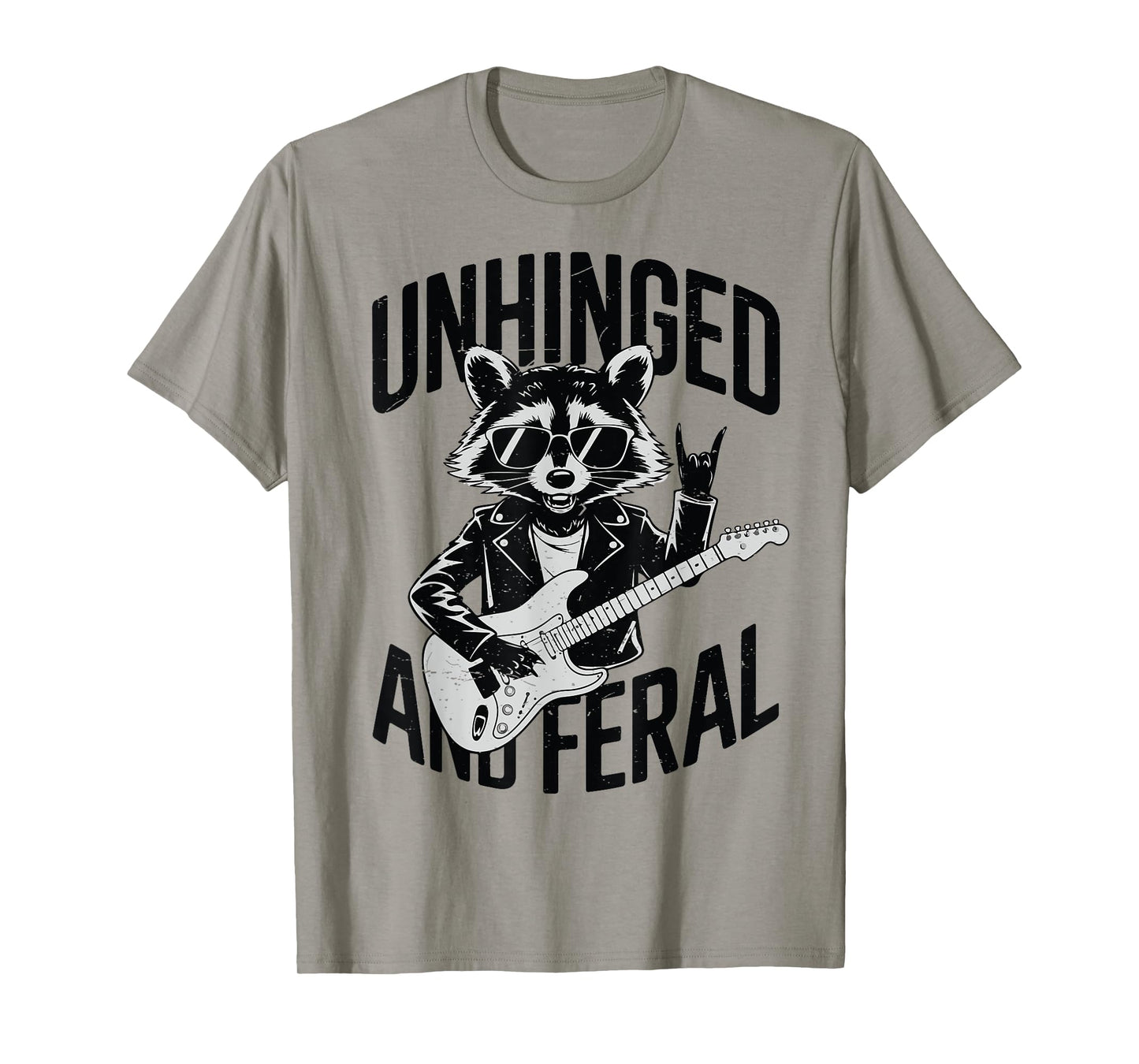 Unhinged And Feral Funny Raccoon Rock Music Youth Toddler T-Shirt