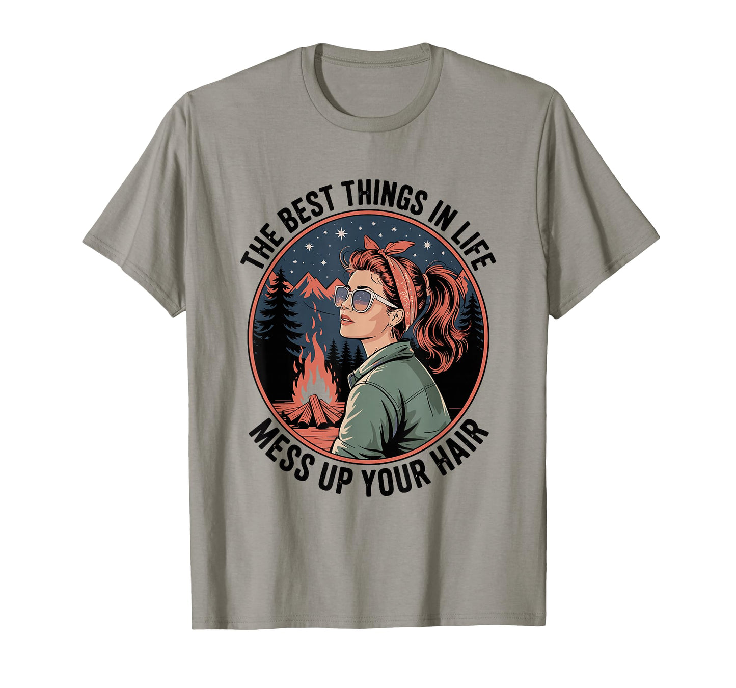 Women Motorcycle The Best Things in Life Mess Up Your Hair T-Shirt