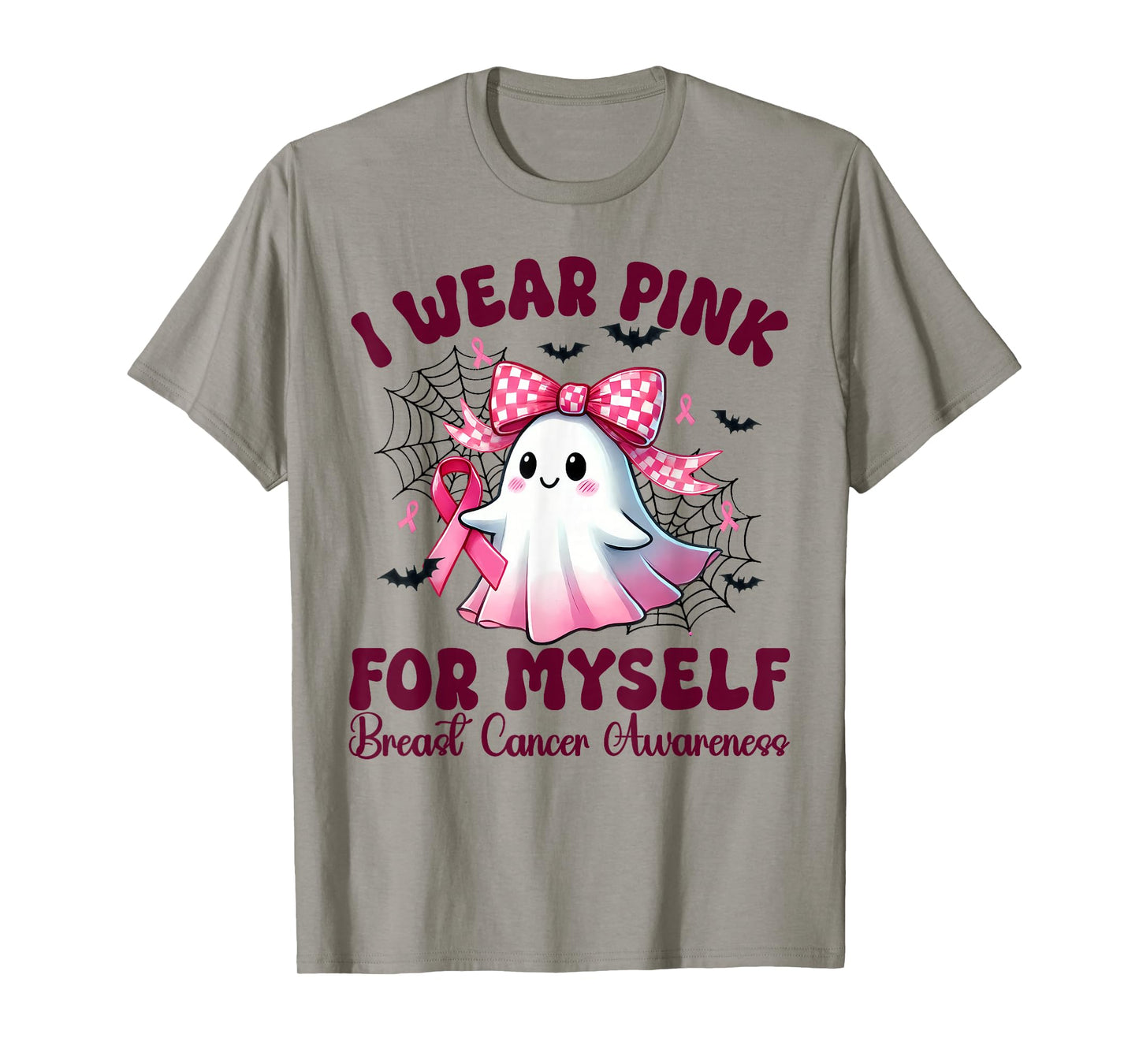 I Wear Pink for myself Breast Cancer Awareness halloween T-Shirt