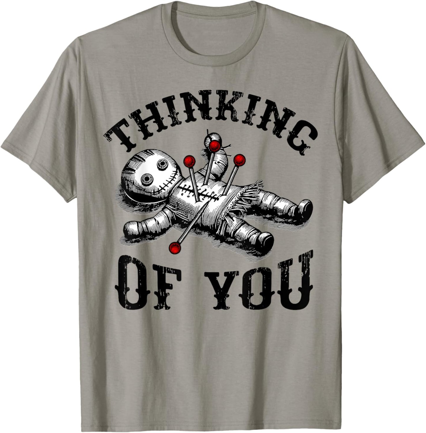 Voodoo Doll Thinking of You Funny Goth Halloween Costume T-Shirt