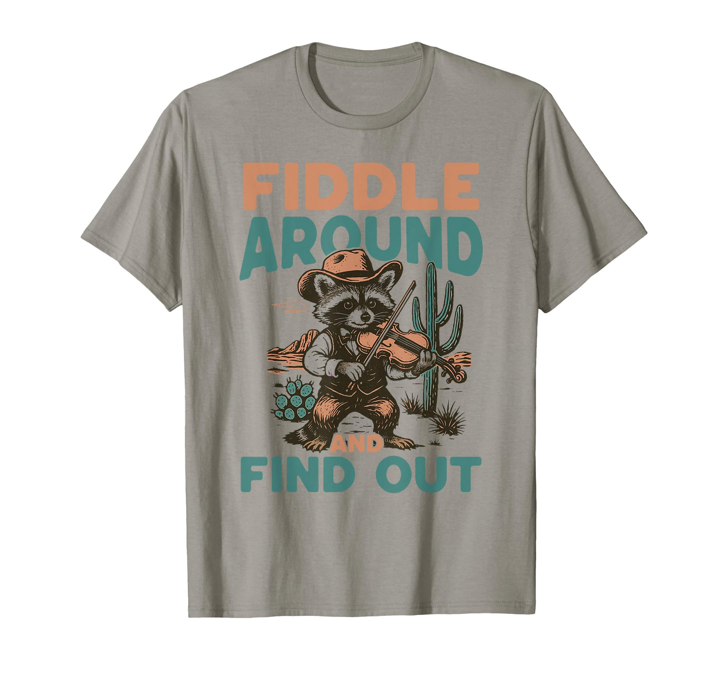 Fiddle around and Find Out Country Music Raccoon Bluegrass T-Shirt