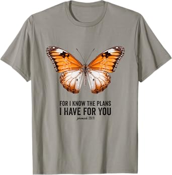 For I Know the Plans I Have for You Christian Butterfly T-Shirt
