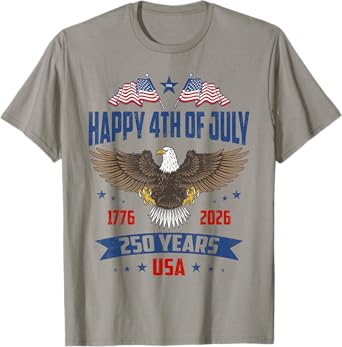 250 Years of Freedom 1776 2026 American Flag 4 July Vintage T-Shirt