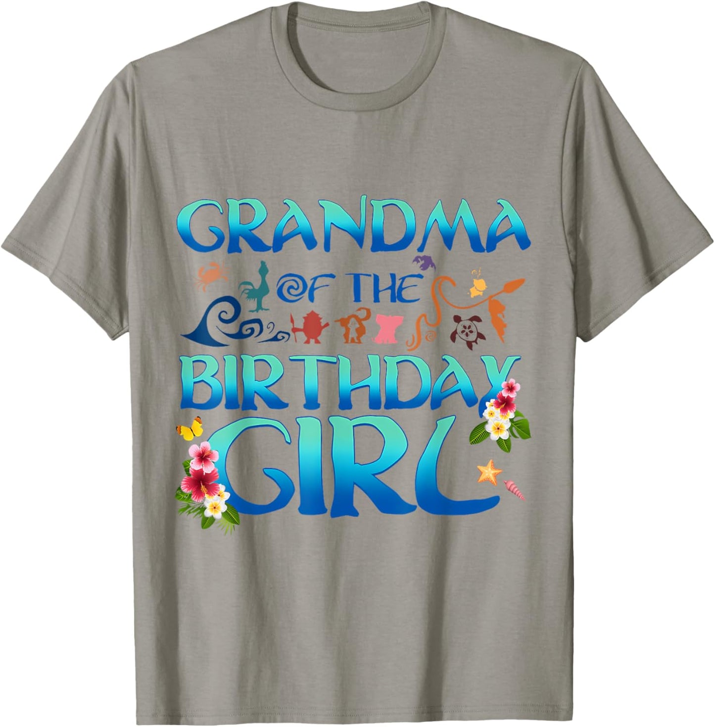 Grandma Of The Birthday Girl Cute Oceania Adventure Family T-Shirt