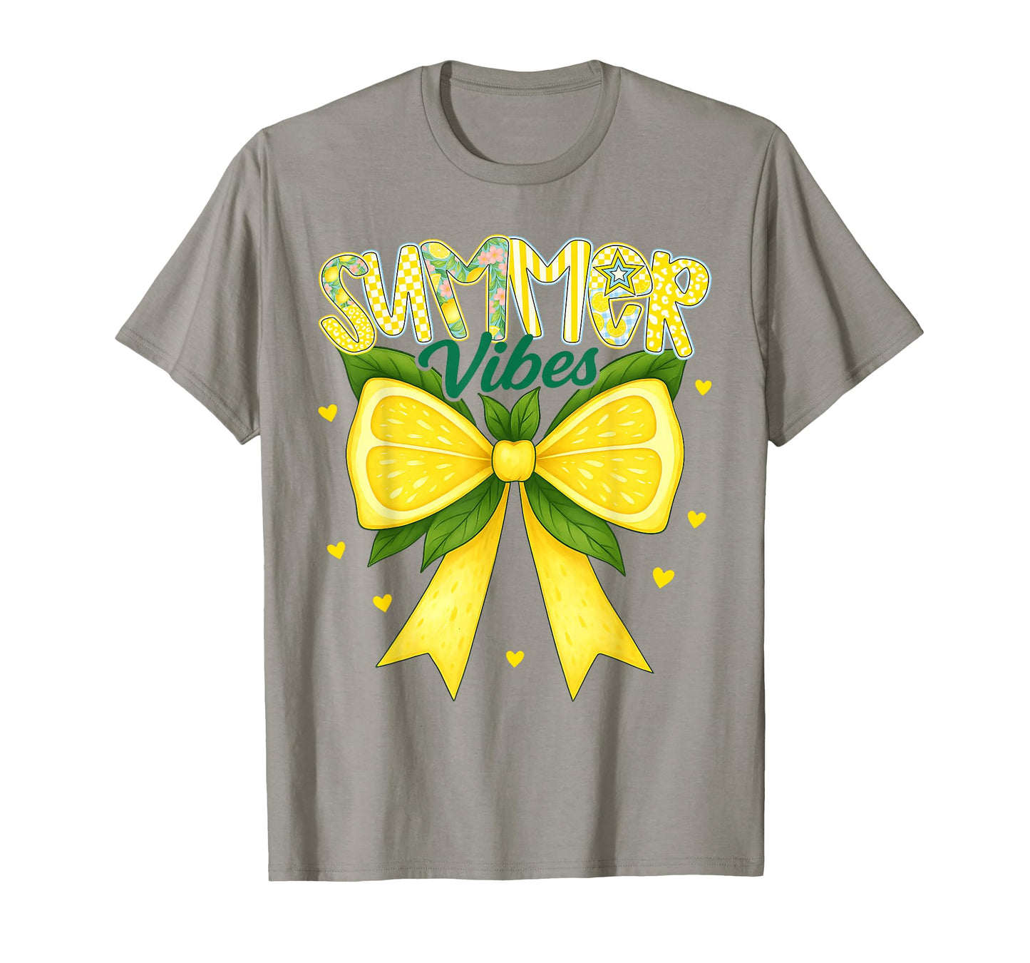 Cute Lemon Tropical Fruits Coquette Bows Summer Vibes Girl T-Shirt