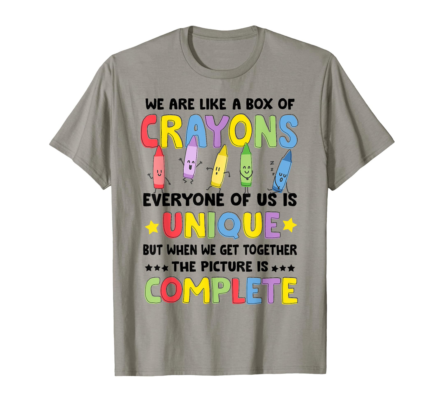 We Are Like A Box of Crayons Inspirational Teacher Life Kids T-Shirt