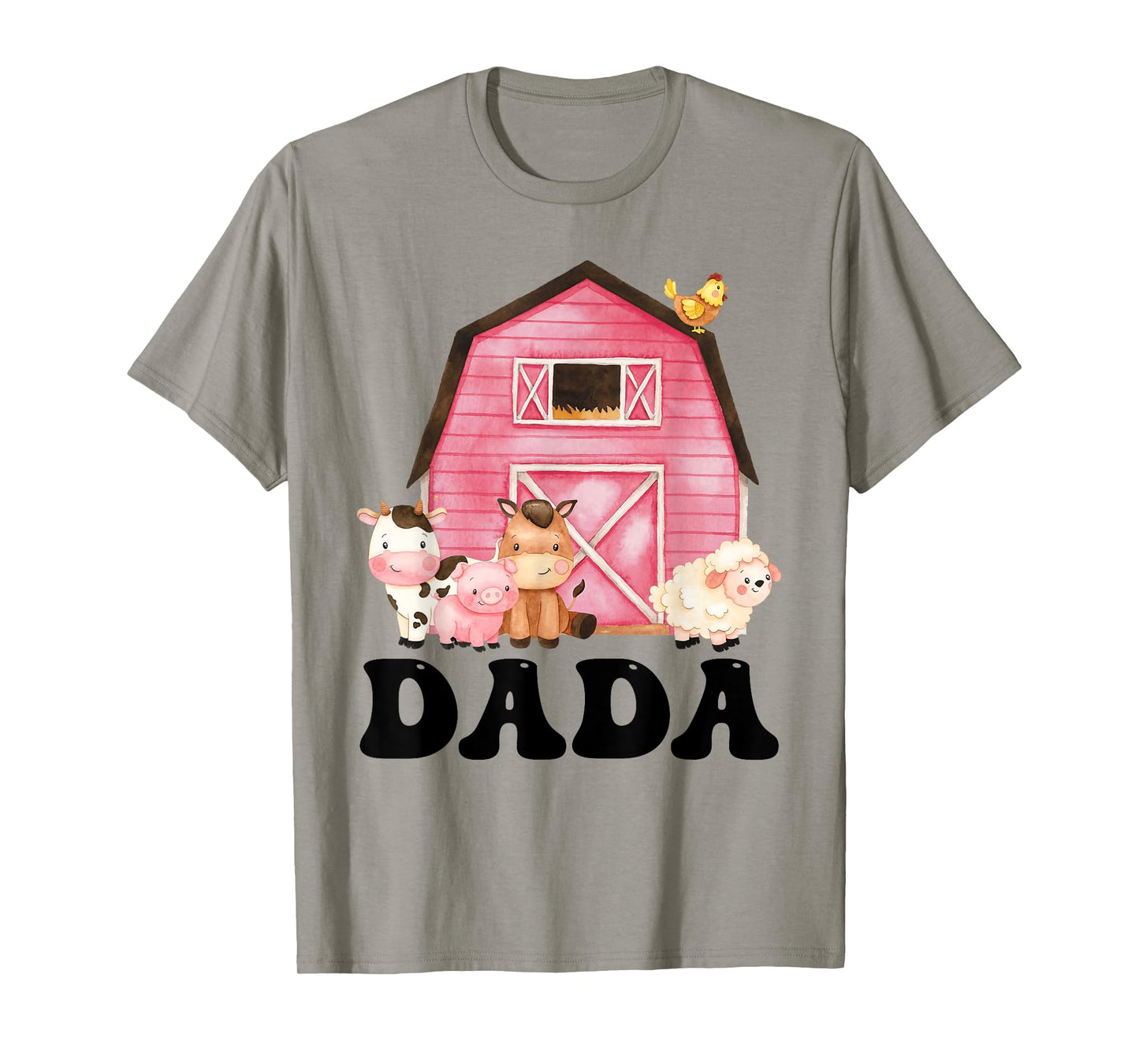 Funny Dada Farm Animals Birthday Theme Matching Family T-Shirt