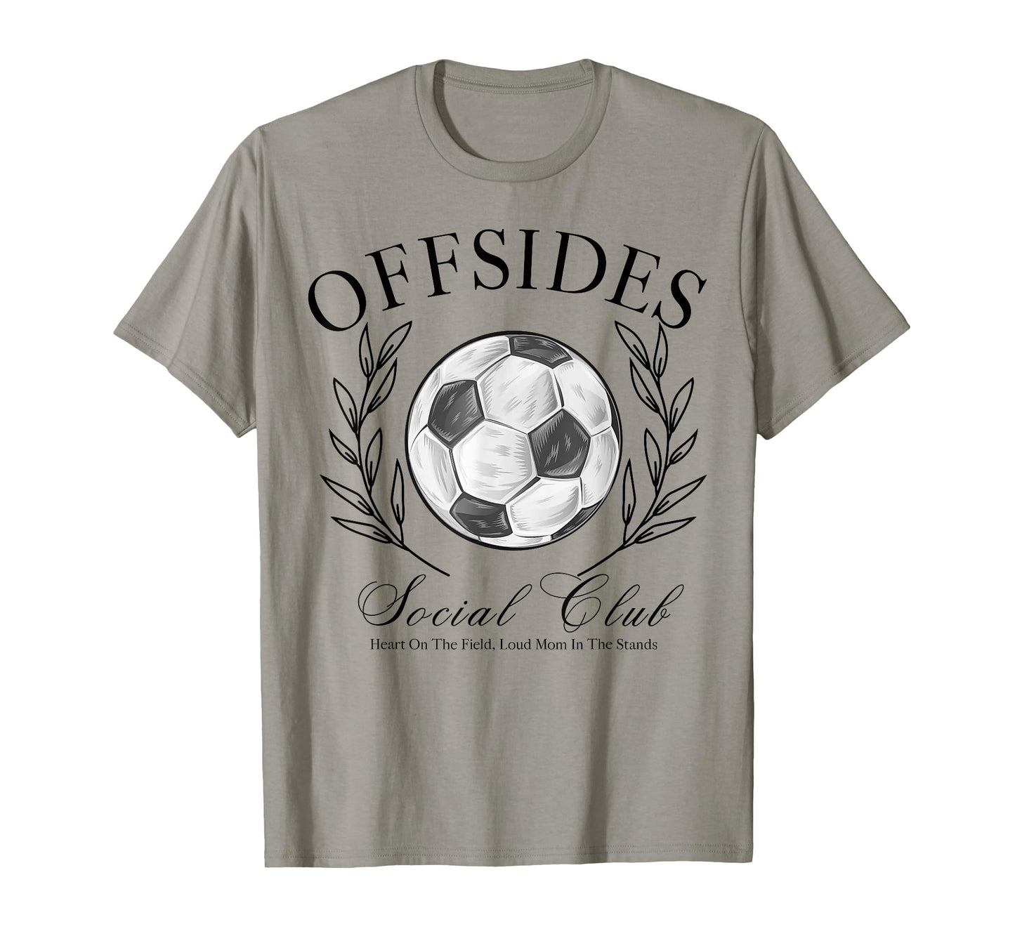Offsides Social Club Heart On The Field Loud Mom T-Shirt
