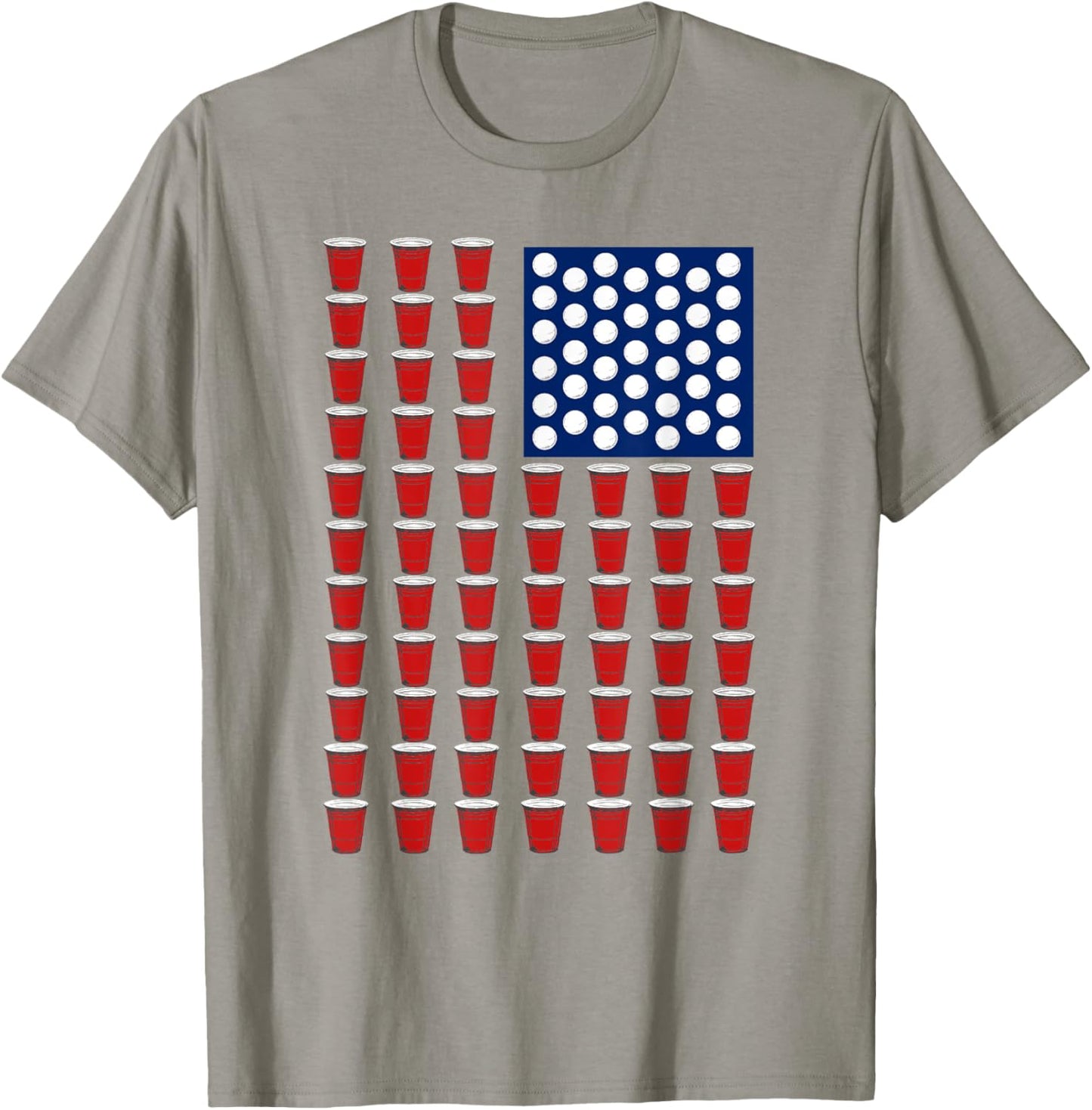 4th Of July Trendy Red Solo Cup Beer Pong USA Flag T-Shirt