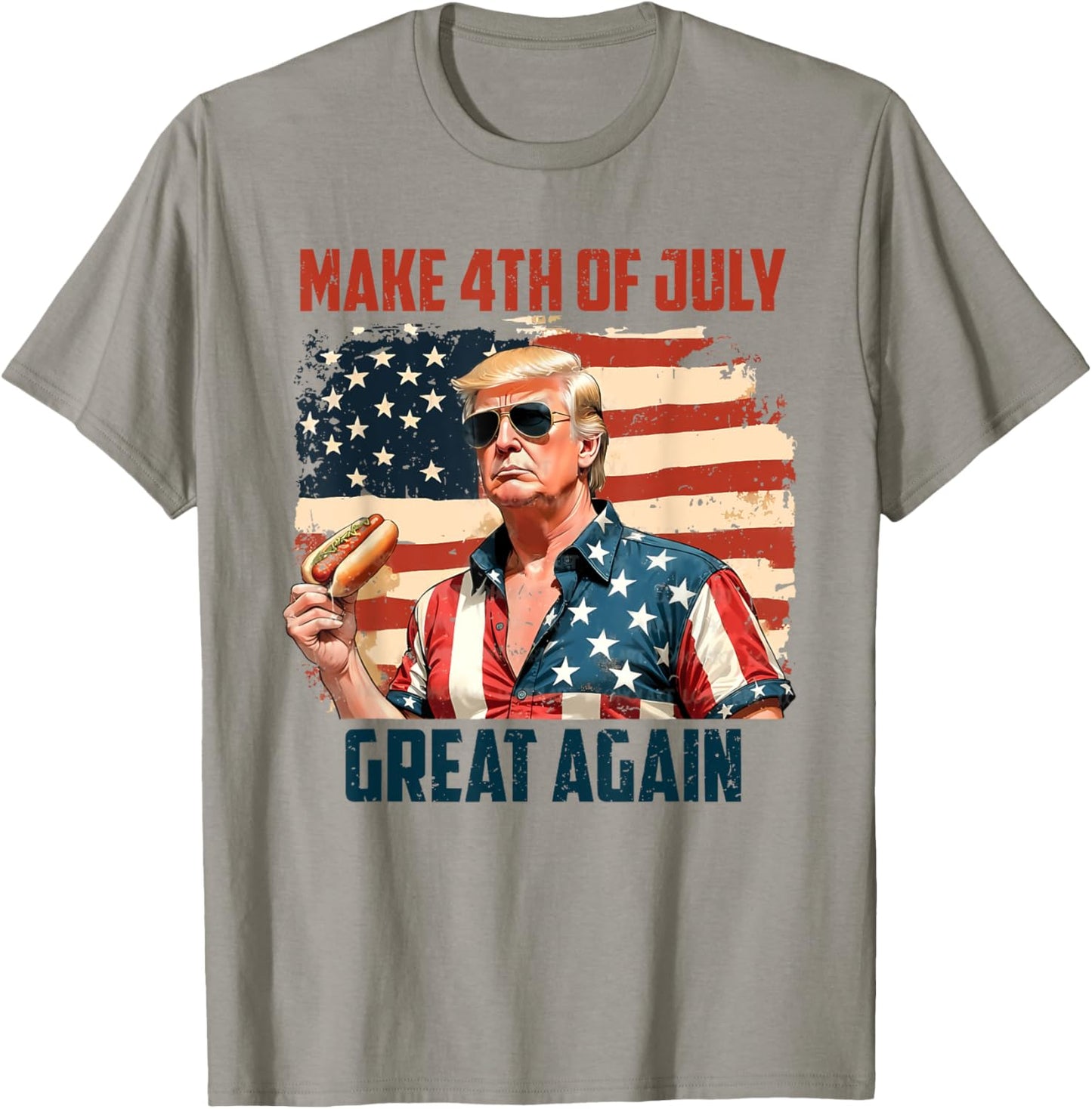 Make 4th Of July Great Again Patriotic Firework Donald Trump T-shirt