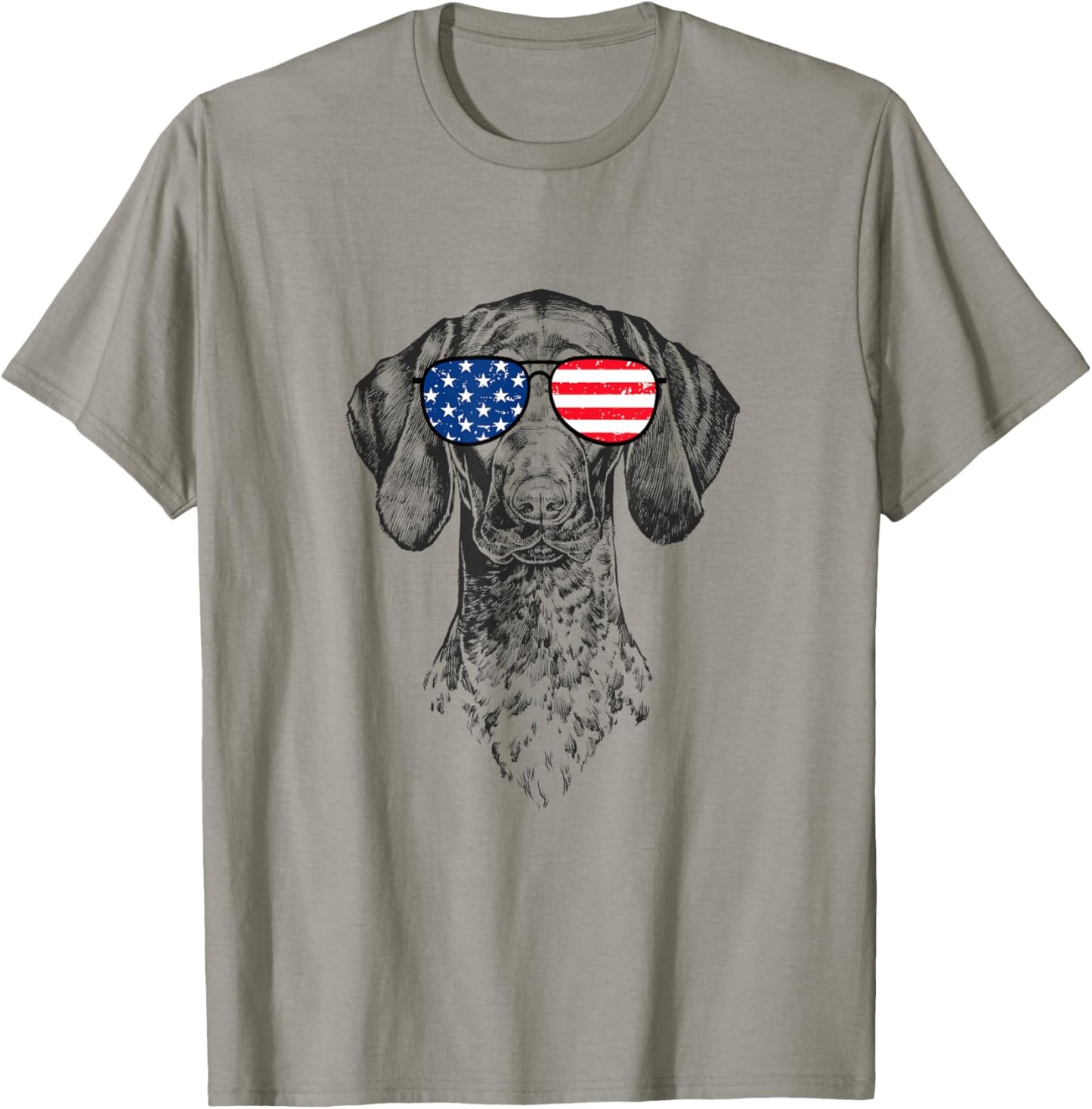 4th of July GSP Dog Patriotic USA Sunglasses American T-Shirt
