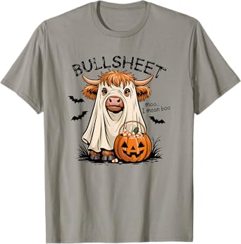 Ghost Cow Funny Halloween Spooky Moo Animal Costume Humor T-Shirt