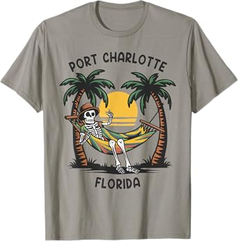 Vintage Port Charlotte Florida Palms FL Sunset Funny T-Shirt