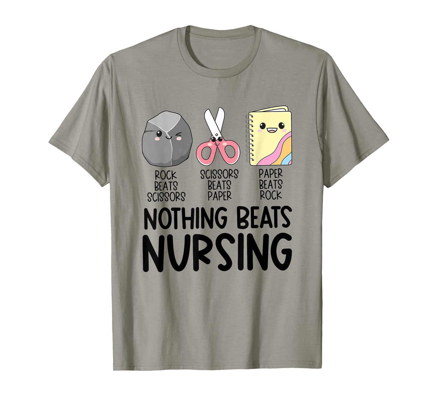 Women Rock Paper Scissors Funny Nurse Back to School T-Shirt