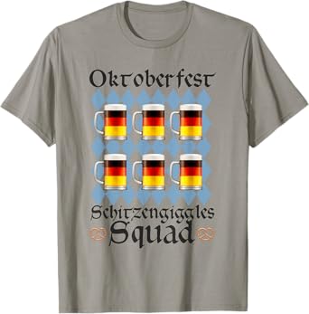 Oktoberfest Schitzengiggles Squad German Bavarian T-Shirt