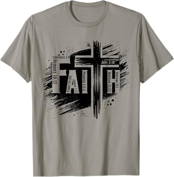 Cross Faith Christian Jesus Bible Verse Men Women Kids T-Shirt