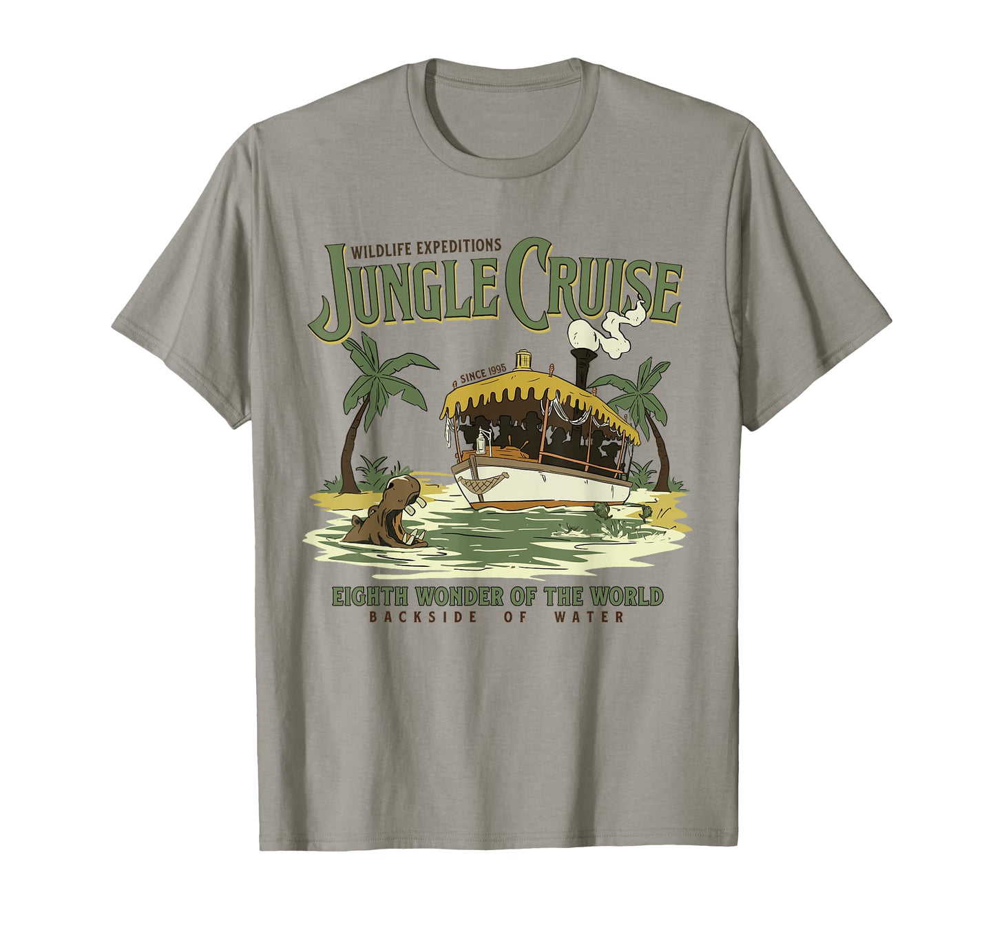 Wildlife Jungle Safari Expedition Ride Backside Of Water T-Shirt