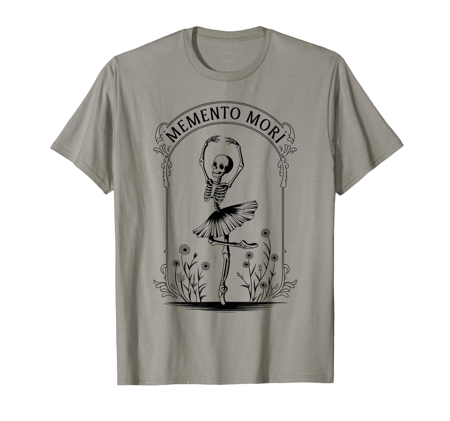 Memento Mori Life Ballet Skeleton Latin Dark Academia Gothic T-Shirt