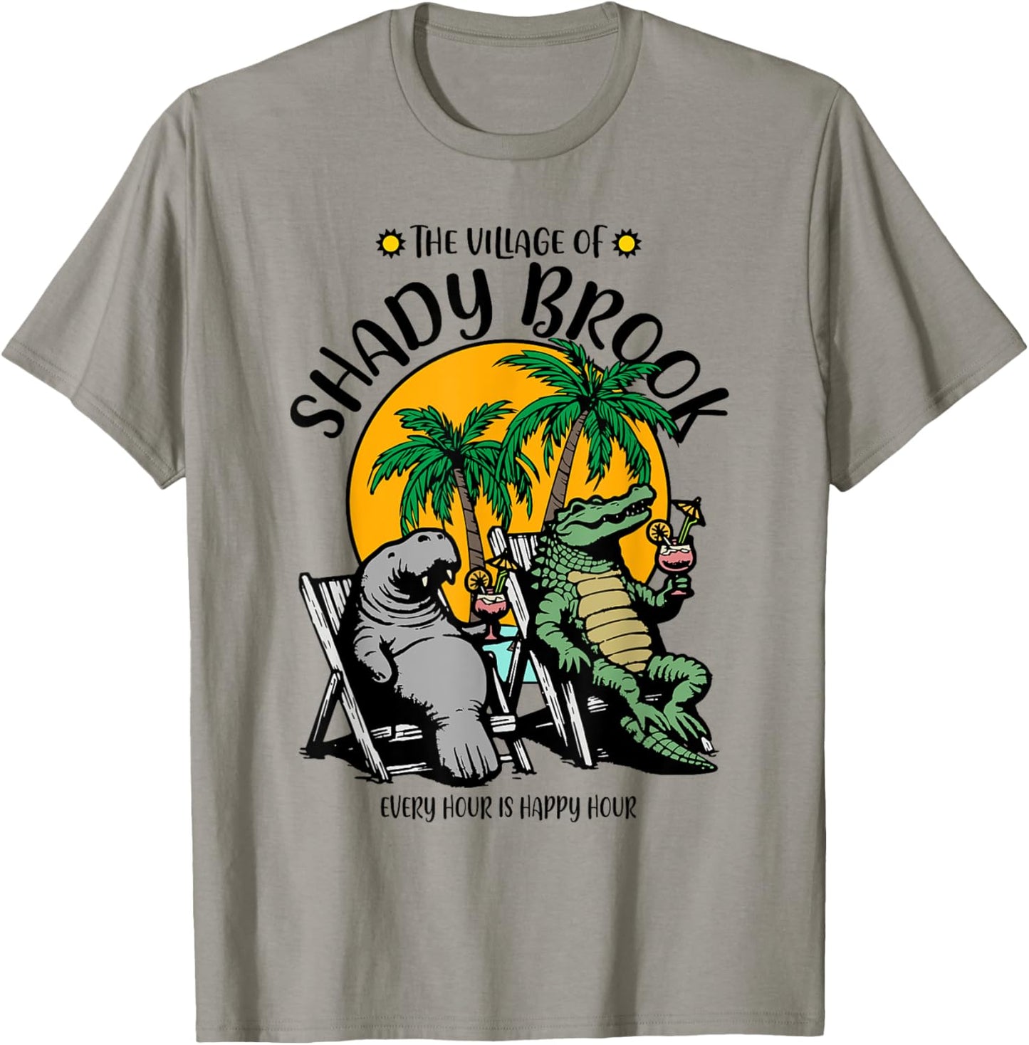 The Village of Shady Brook TV Manatee Alligator Design T-Shirt