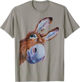 Funny Donkey Art Donkey Head Smile Eagerly Donkey Lover Men T-Shirt