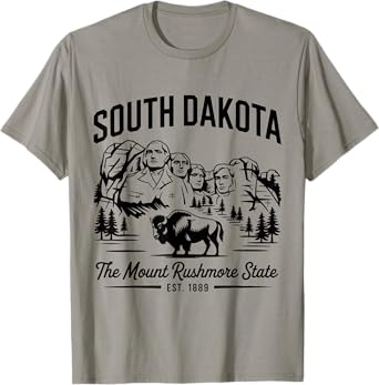 South Dakota The Mount Rushmore State Est 1889 T-Shirt