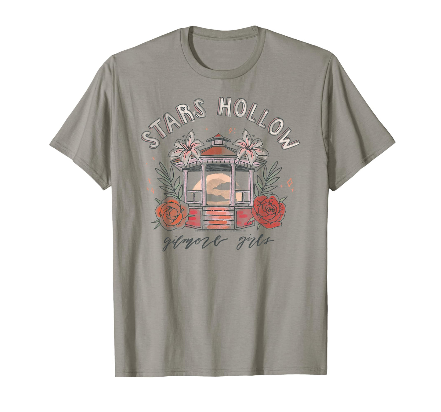 Gilmore Girls Stars Hollow Watercolor Gazebo TV Show T-Shirt