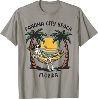 Vintage Panama City Beach Florida Palms FL Sunset Funny Men Women T-Shirt