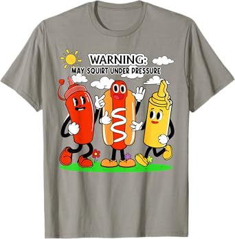 Funny BBQ Ketchup, Warning May Squirt Under Pressure Costume T-Shirt
