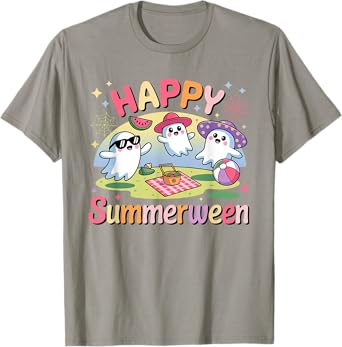 Happy Summerween Summer Halloween Ghost T-Shirt