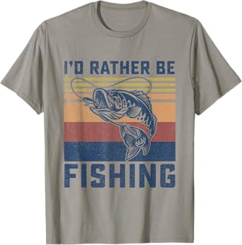 Funny Fishing Bass Fish Fisherman Gifts for Boys Kids Men T-Shirt
