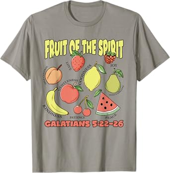 The Fruit of the Spirit Galatians Christian Cross Jesus 5 22 T-Shirt