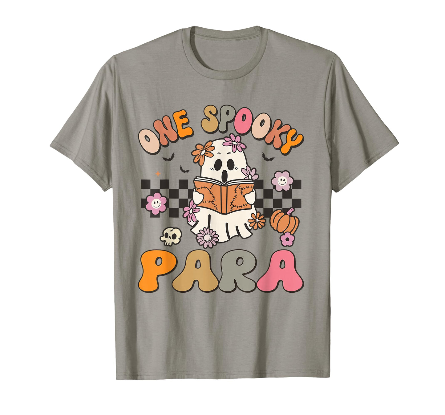 One Spooky Para Retro Ghost Halloween Spooky Season Womens T-Shirt