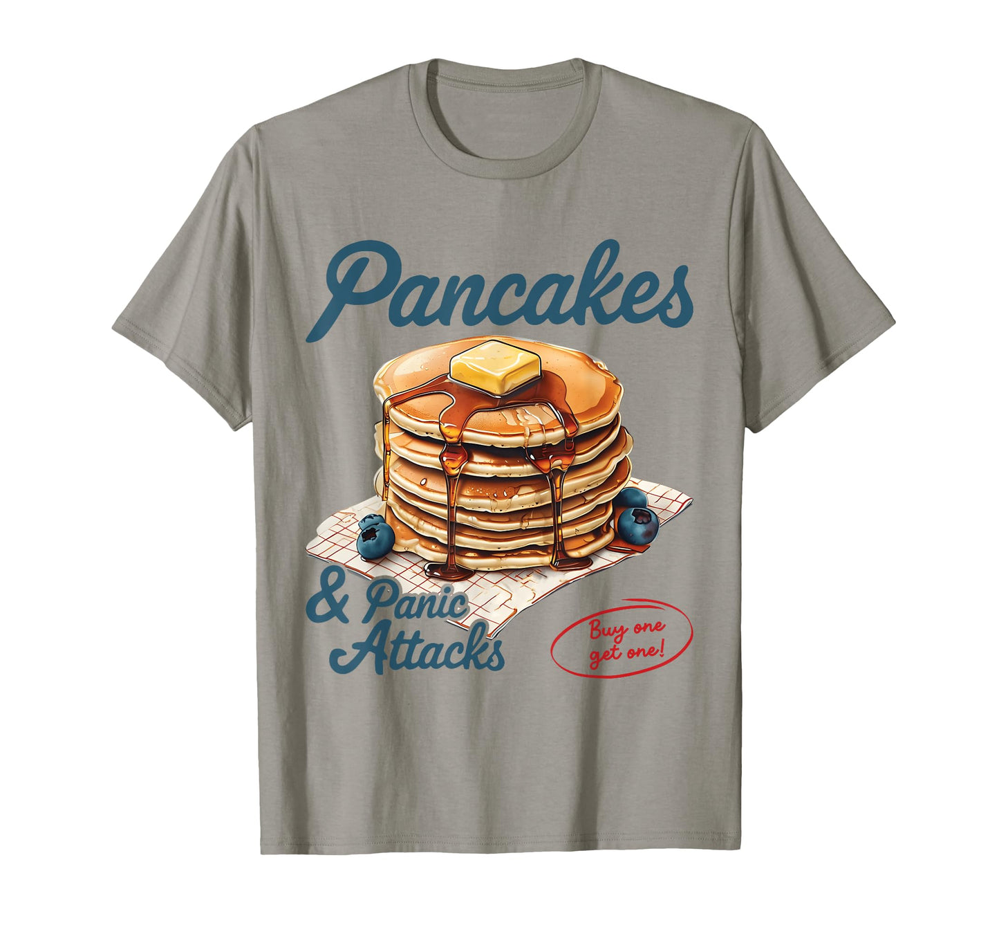 Pancakes and Panic Attacks Mental Health Awareness Anxiety T-Shirt