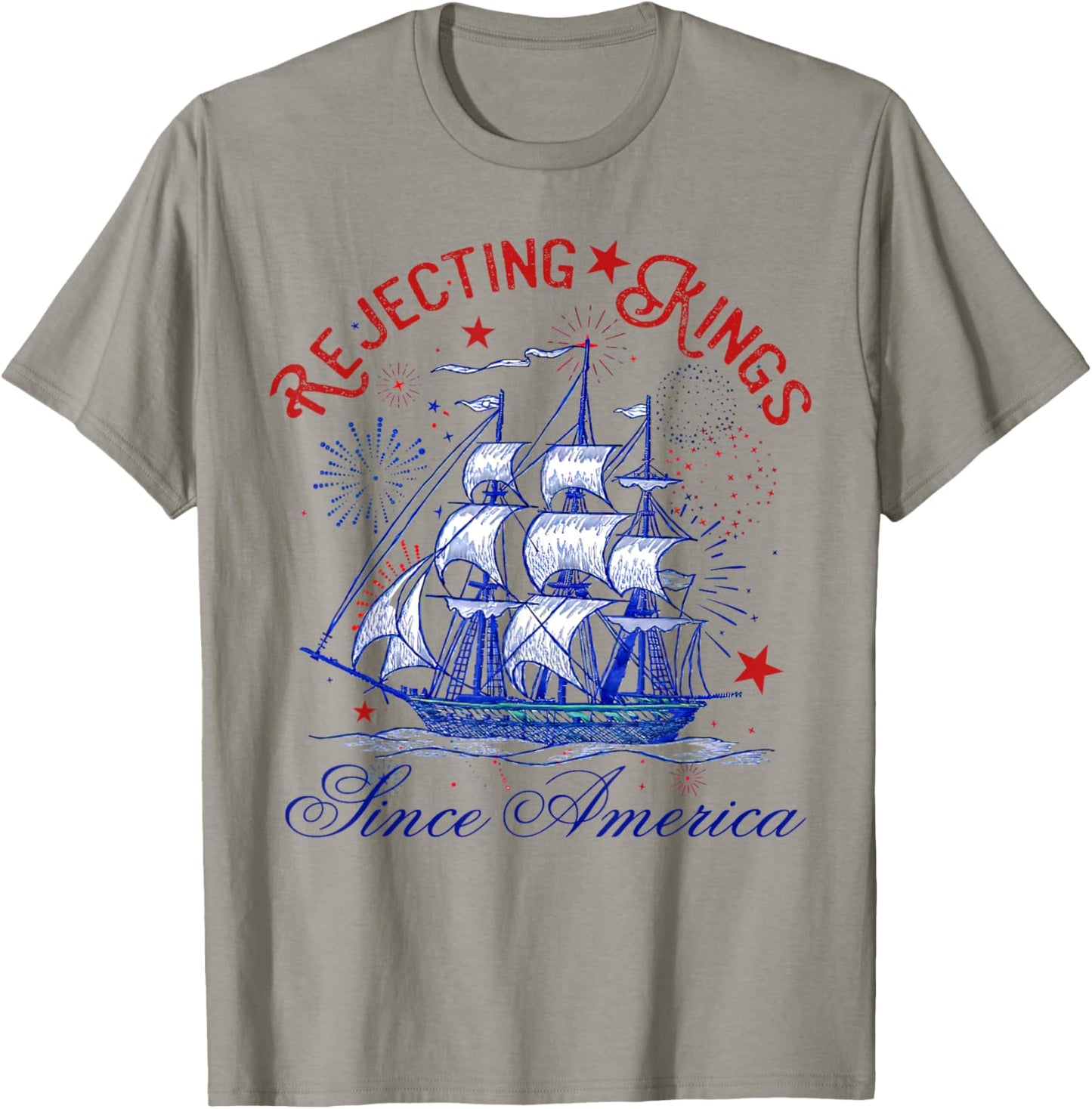 Rejecting Kings Since 1776 American 4th Of July Vintage T-shirt