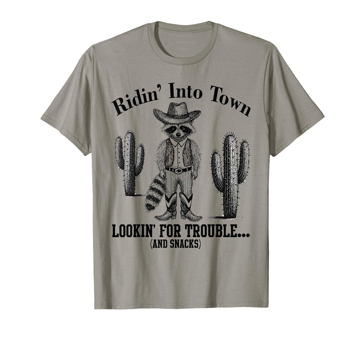 Funny Cowboy Raccoon Western Desert T-Shirt