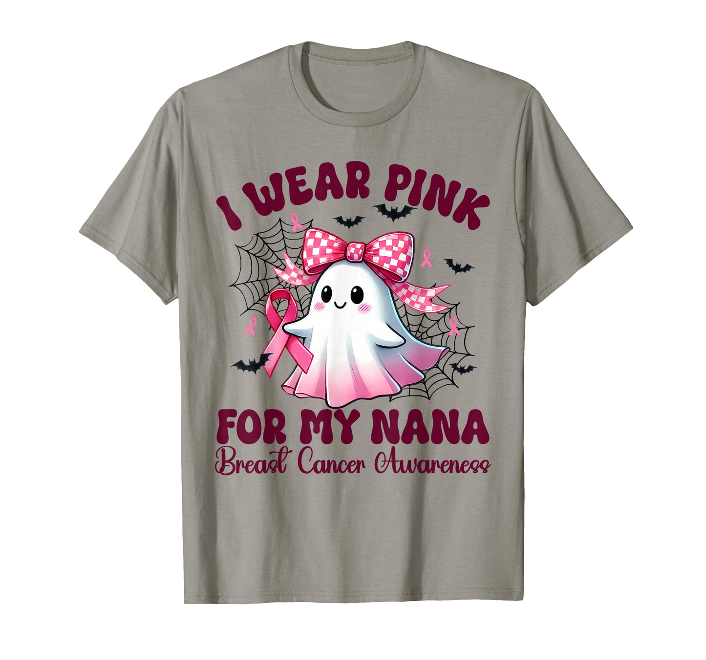 I Wear Pink for my Nana Breast Cancer Awareness halloween T-Shirt