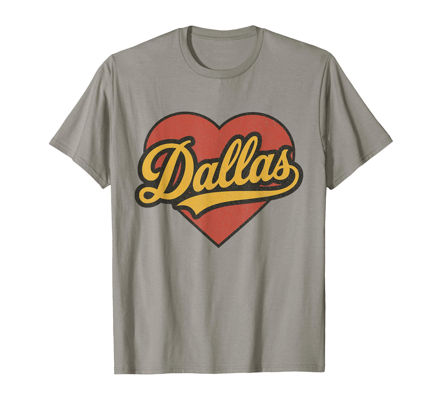 Dallas Throwback Vintage Heart Nostalgic City T-Shirt