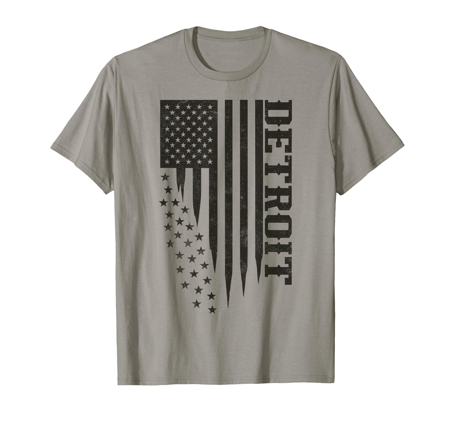 Patriotic Detroit Homegrown Local USA Flag Detroit T-Shirt