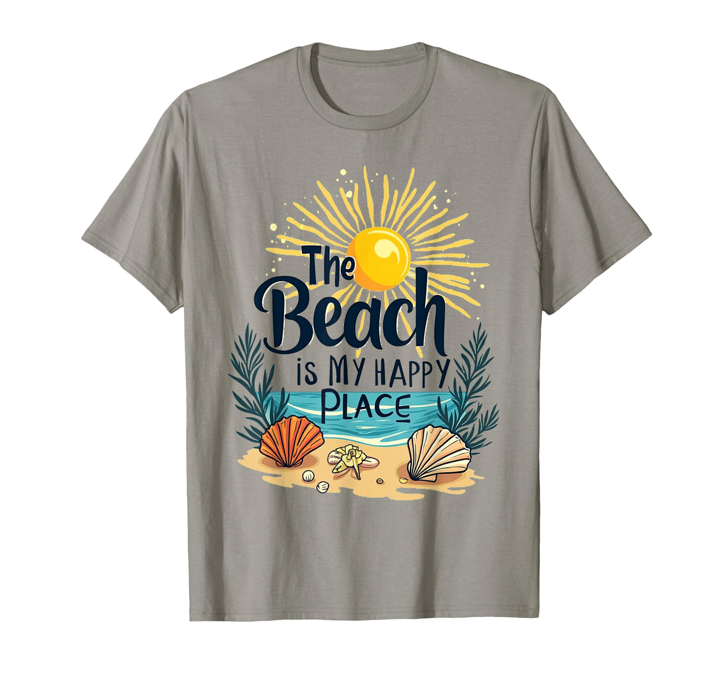 Beach Shirt Women The Beach is My Happy Place Casual Summer T-Shirt